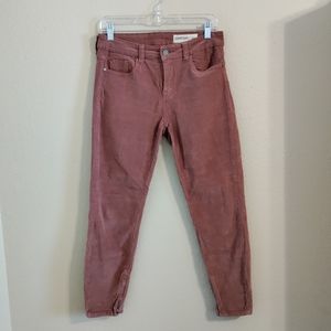 Pistols Mauve Zipper Ankle Cords Size 29